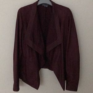 vince leather jacket small burgundy